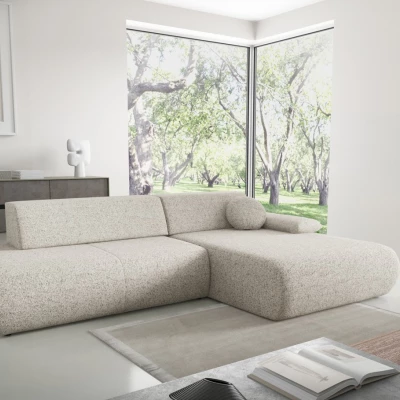 Rozkládací rohová sedačka s úložným prostorem SURREY 1 - béžová 1, pravý roh