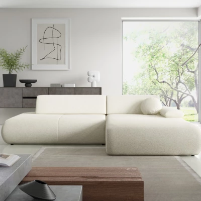 Rozkládací rohová sedačka s úložným prostorem SURREY 1 - ecru, pravý roh