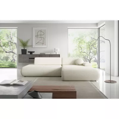 Rozkládací rohová sedačka s úložným prostorem SURREY 1 - ecru, pravý roh