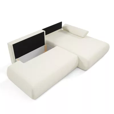 Rozkládací rohová sedačka s úložným prostorem SURREY 1 - ecru, pravý roh