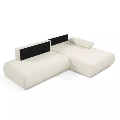 Rozkládací rohová sedačka s úložným prostorem SURREY 1 - ecru, pravý roh