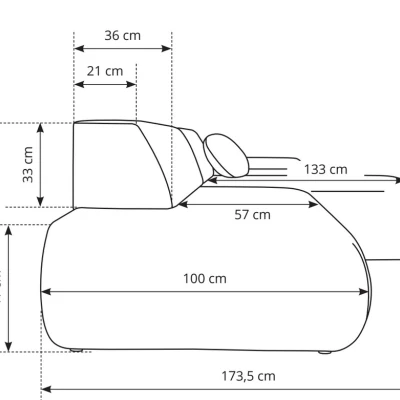 Rozkládací rohová sedačka s úložným prostorem SURREY 1 - béžová 1, pravý roh
