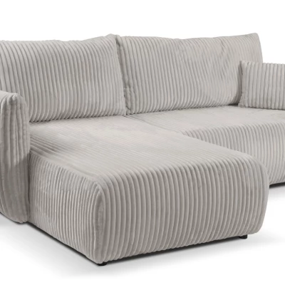 Rozkládací rohová sedačka SUDBURY - popelavá