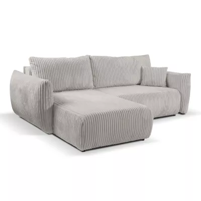 Rozkládací rohová sedačka SUDBURY - popelavá