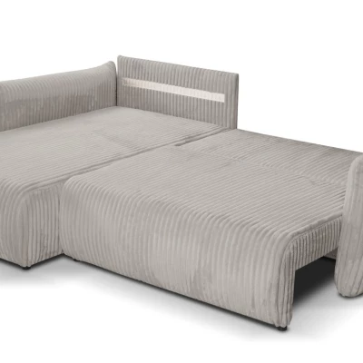 Rozkládací rohová sedačka SUDBURY - popelavá