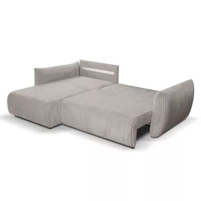 Rozkládací rohová sedačka SUDBURY - popelavá