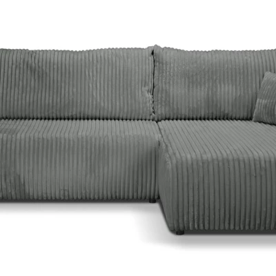 Rozkládací rohová sedačka SUDBURY - ocelová šedá