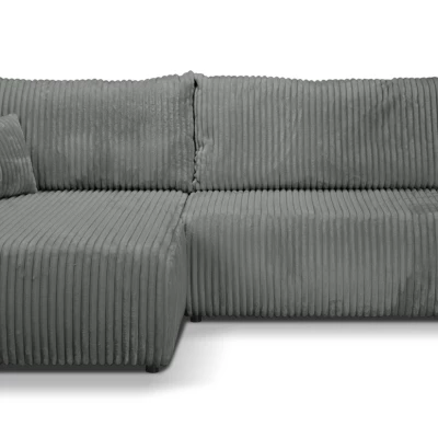 Rozkládací rohová sedačka SUDBURY - ocelová šedá