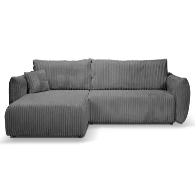 Rozkládací rohová sedačka SUDBURY - ocelová šedá