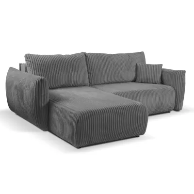 Rozkládací rohová sedačka SUDBURY - ocelová šedá