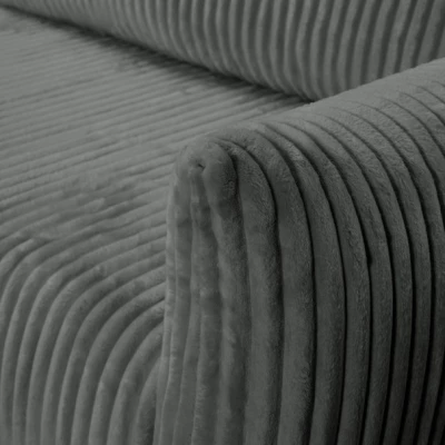 Rozkládací rohová sedačka SUDBURY - ocelová šedá