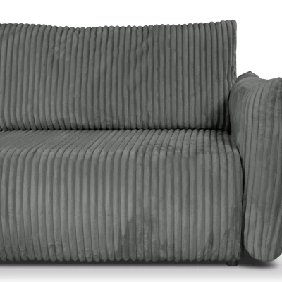 Rozkládací rohová sedačka SUDBURY - ocelová šedá