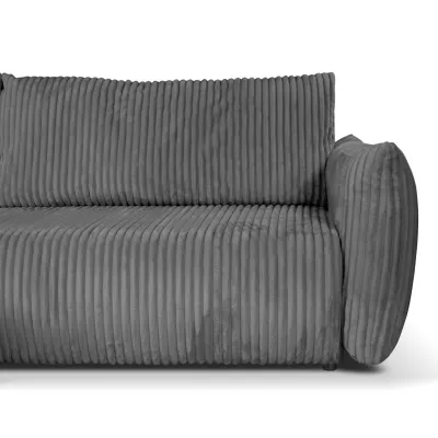 Rozkládací rohová sedačka SUDBURY - ocelová šedá