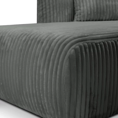 Rozkládací rohová sedačka SUDBURY - ocelová šedá