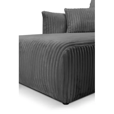 Rozkládací rohová sedačka SUDBURY - ocelová šedá