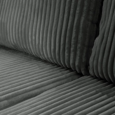 Rozkládací rohová sedačka SUDBURY - ocelová šedá