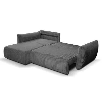 Rozkládací rohová sedačka SUDBURY - ocelová šedá