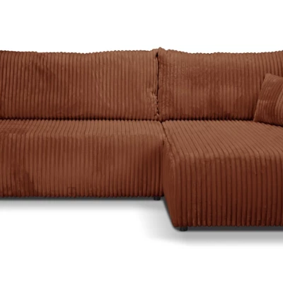 Rozkládací rohová sedačka SUDBURY - cihlová