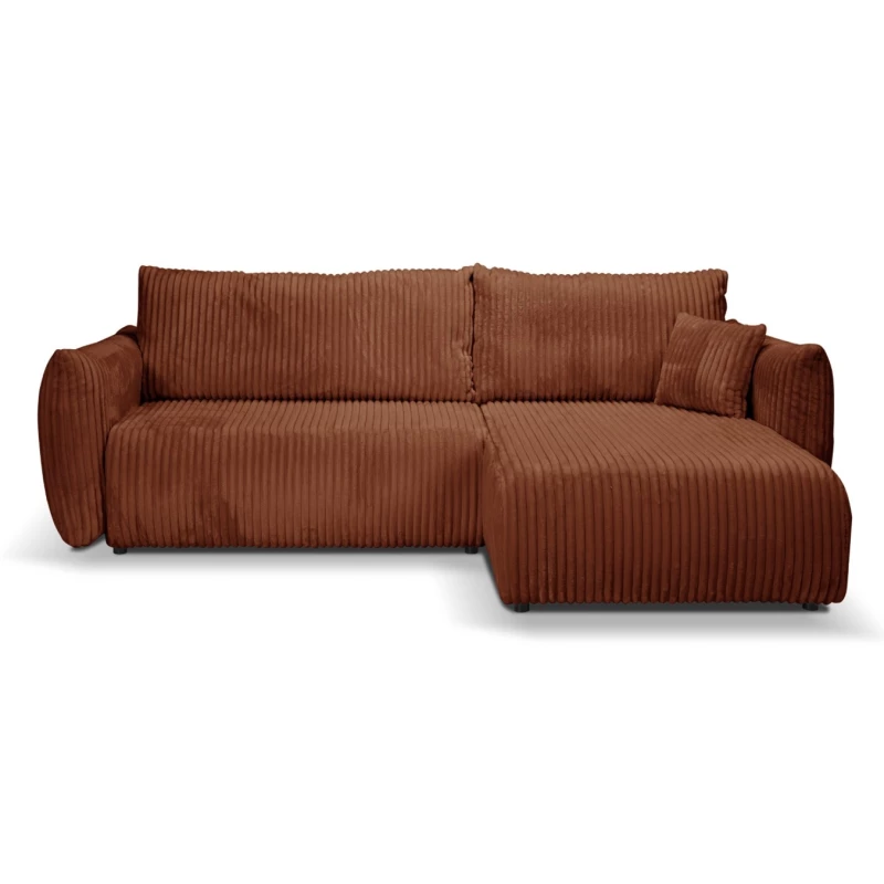 Rozkládací rohová sedačka SUDBURY - cihlová