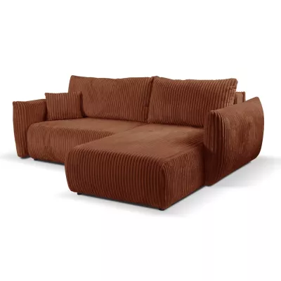 Rozkládací rohová sedačka SUDBURY - cihlová