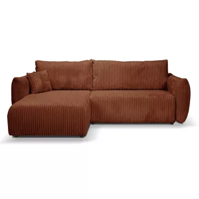 Rozkládací rohová sedačka SUDBURY - cihlová