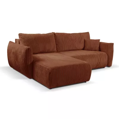 Rozkládací rohová sedačka SUDBURY - cihlová