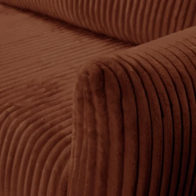 Rozkládací rohová sedačka SUDBURY - cihlová