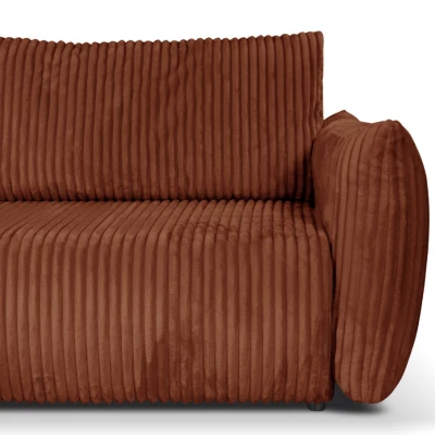 Rozkládací rohová sedačka SUDBURY - cihlová