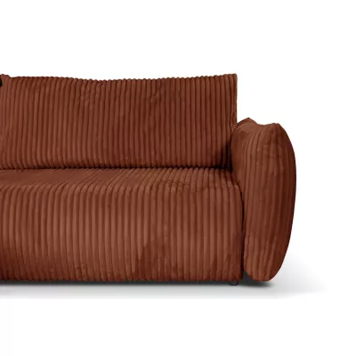 Rozkládací rohová sedačka SUDBURY - cihlová