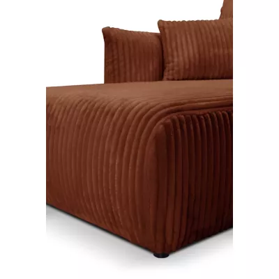 Rozkládací rohová sedačka SUDBURY - cihlová