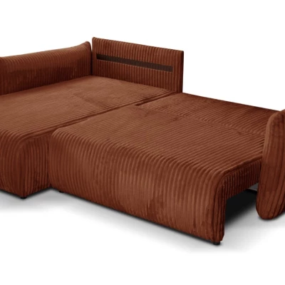 Rozkládací rohová sedačka SUDBURY - cihlová