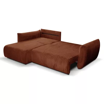 Rozkládací rohová sedačka SUDBURY - cihlová