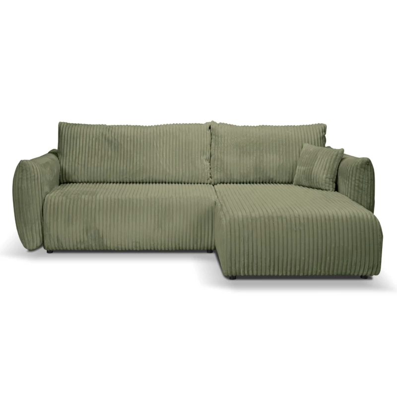 Rozkládací rohová sedačka SUDBURY - olivová