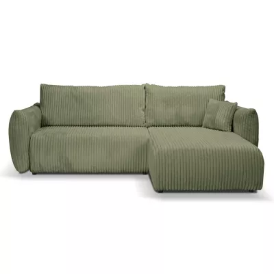 Rozkládací rohová sedačka SUDBURY - olivová
