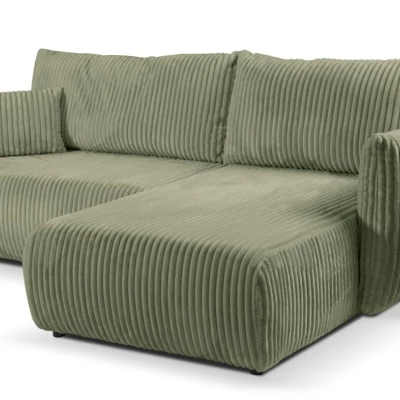 Rozkládací rohová sedačka SUDBURY - olivová