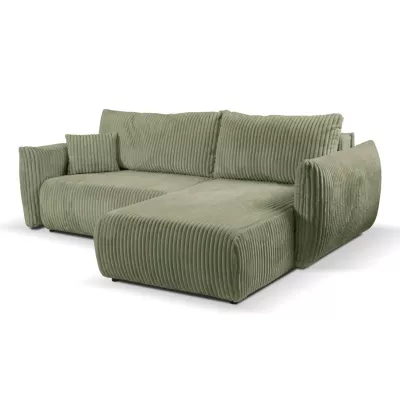 Rozkládací rohová sedačka SUDBURY - olivová