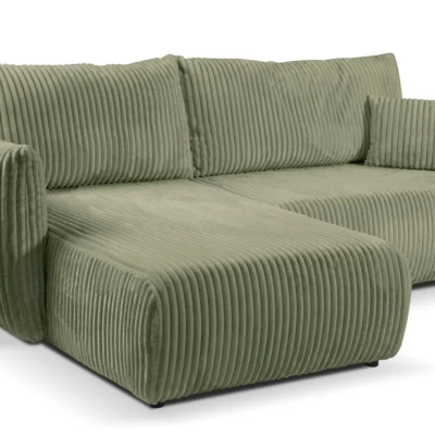 Rozkládací rohová sedačka SUDBURY - olivová