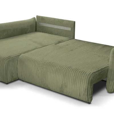 Rozkládací rohová sedačka SUDBURY - olivová