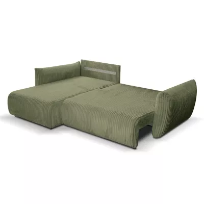 Rozkládací rohová sedačka SUDBURY - olivová