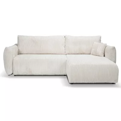 Rozkládací rohová sedačka SUDBURY - smetanová