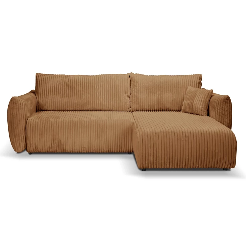 Rozkládací rohová sedačka SUDBURY - hnědá