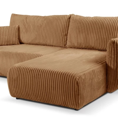 Rozkládací rohová sedačka SUDBURY - hnědá