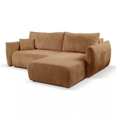 Rozkládací rohová sedačka SUDBURY - hnědá