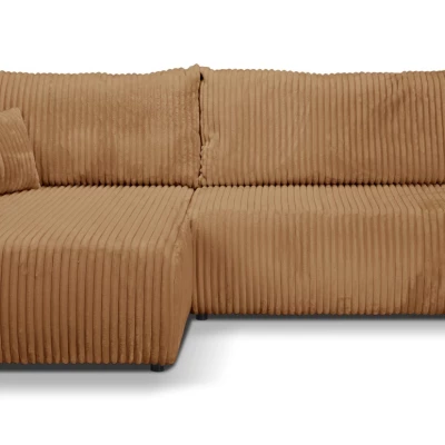 Rozkládací rohová sedačka SUDBURY - hnědá