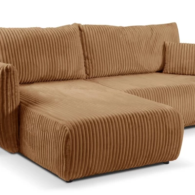 Rozkládací rohová sedačka SUDBURY - hnědá