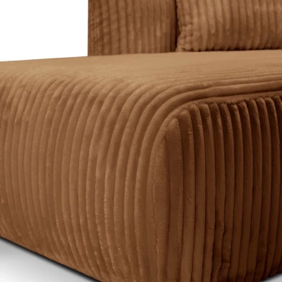 Rozkládací rohová sedačka SUDBURY - hnědá