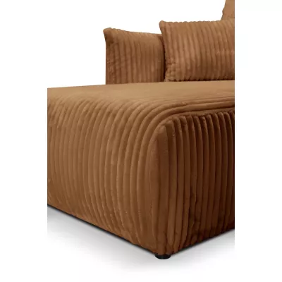 Rozkládací rohová sedačka SUDBURY - hnědá