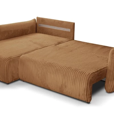 Rozkládací rohová sedačka SUDBURY - hnědá