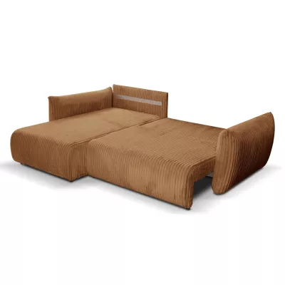 Rozkládací rohová sedačka SUDBURY - hnědá