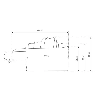 Rozkládací rohová sedačka SUDBURY - cihlová